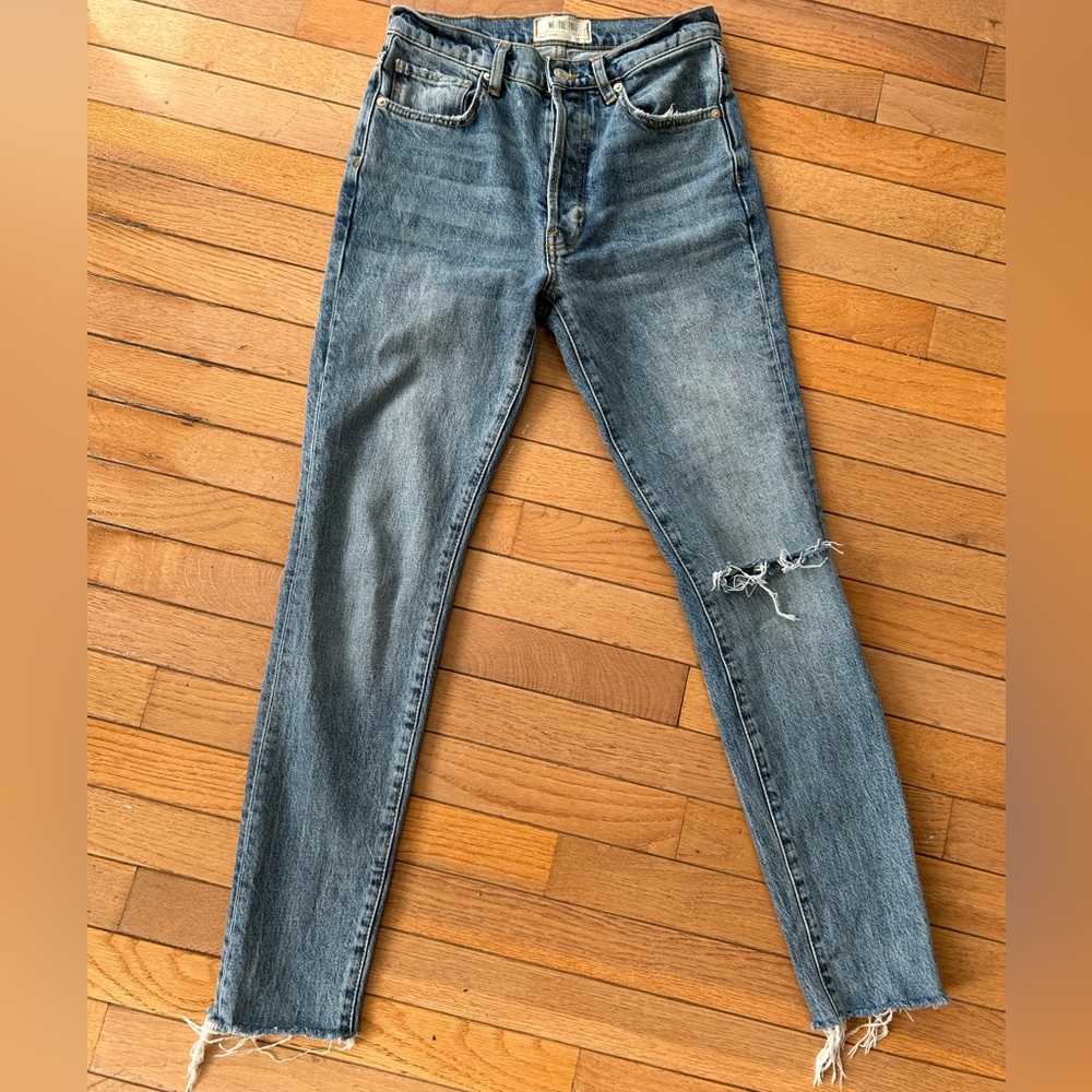 EUC WeThe Free High Waisted distressed ankle Jeans